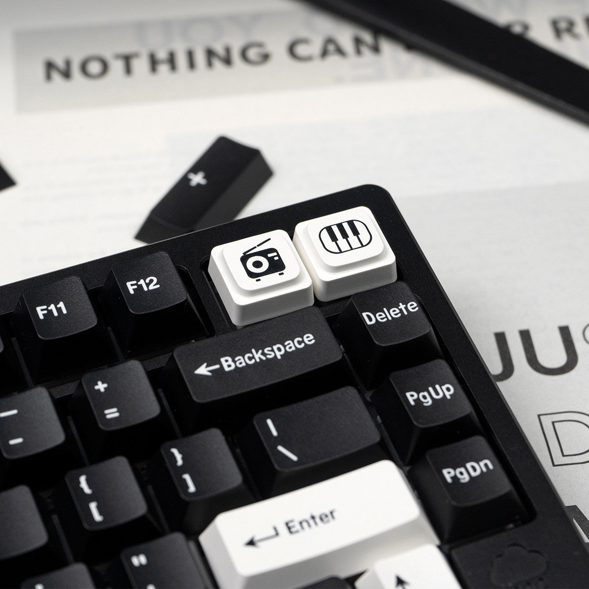 WOB Minimalist Double-Shot PBT Keycap Set — 180 Keys, Cherry Profile