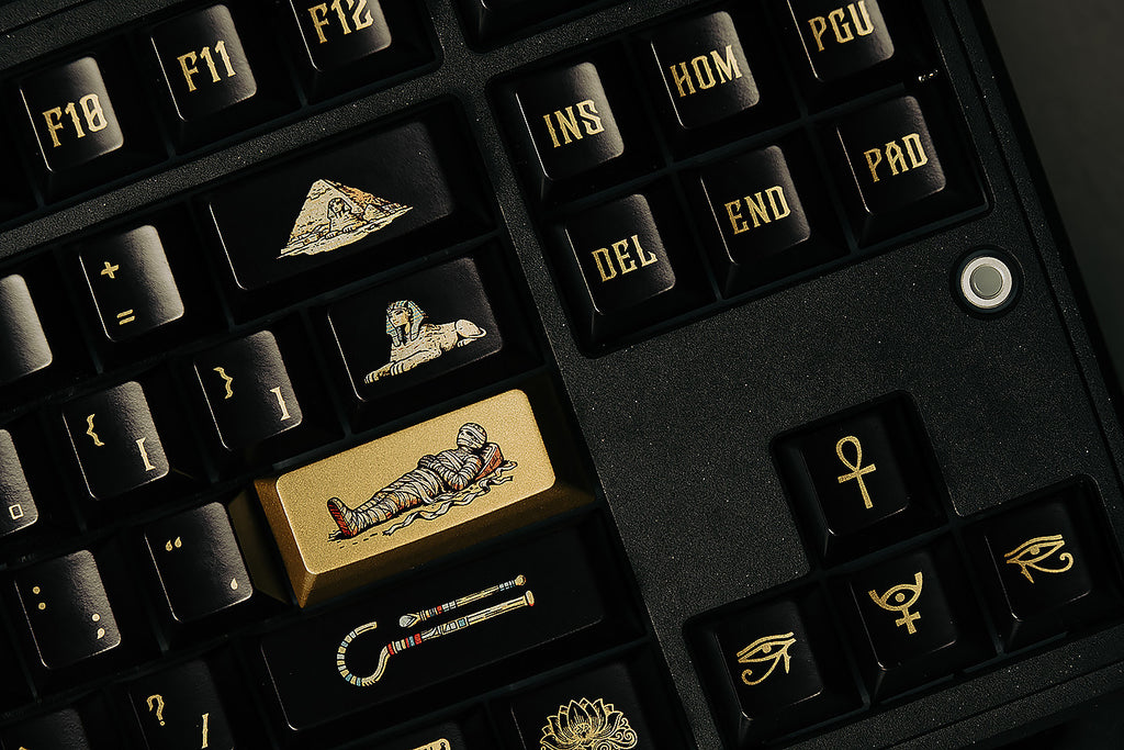 Egypt R2 Metallic Black Cherry PBT Keycap Set – 129 Keys