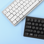 White Ghost PBT Keycap Set — 124-Key MOA Profile, Dye-Sub