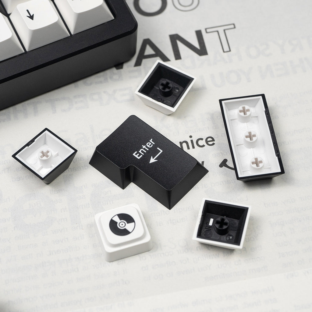 WOB Minimalist Double-Shot PBT Keycap Set — 180 Keys, Cherry Profile