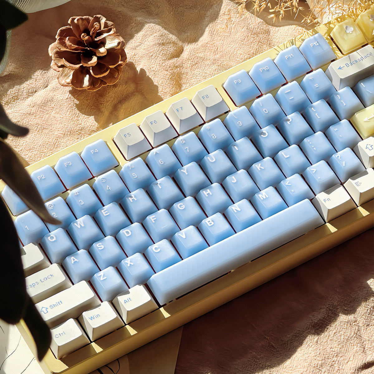 Sea Salt Soda Semi-Transparent Keycap Set — 164 Keys, Cherry Height, PBT+PC
