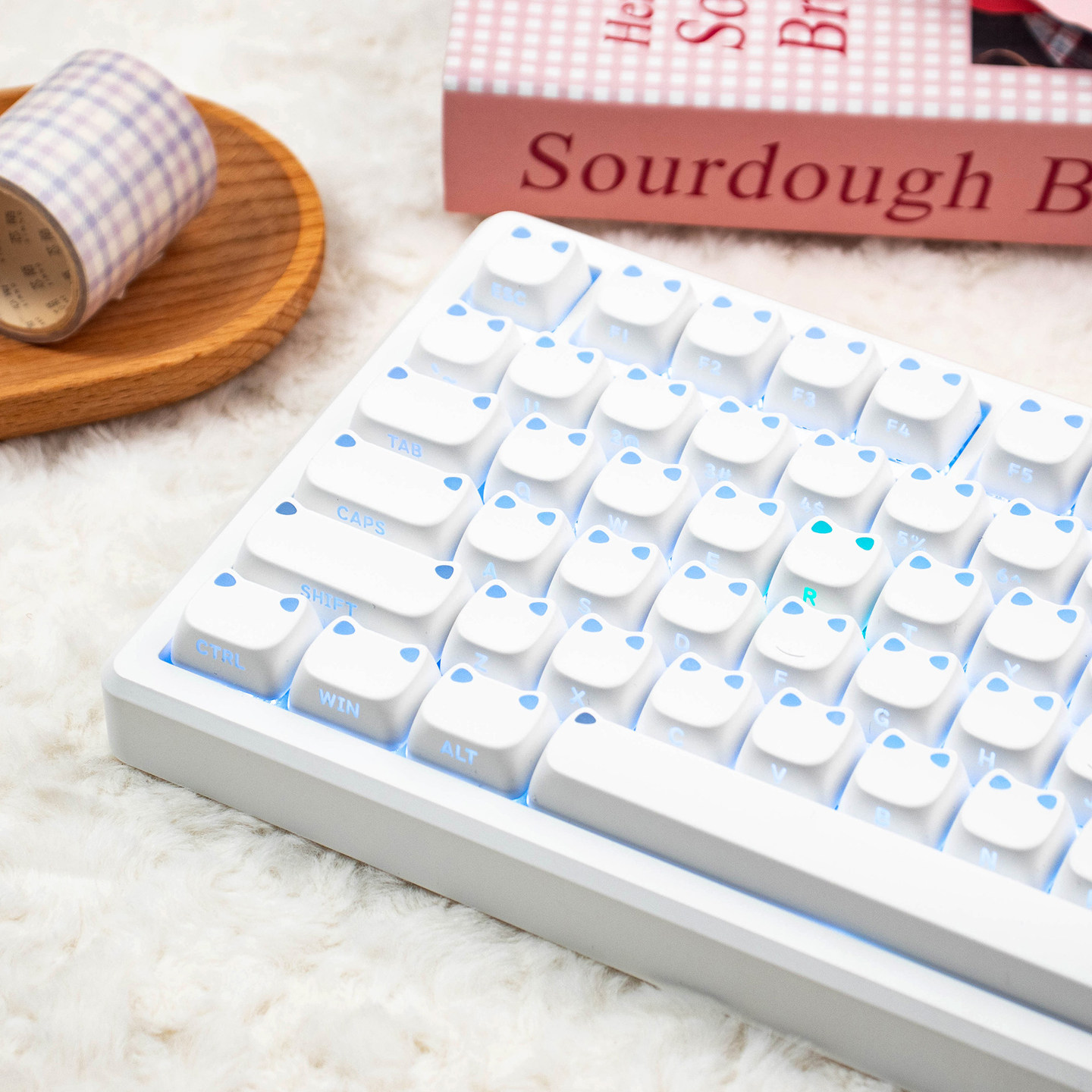 MAO Minimalist White Cherry PBT Keycap Set – 113 Keys