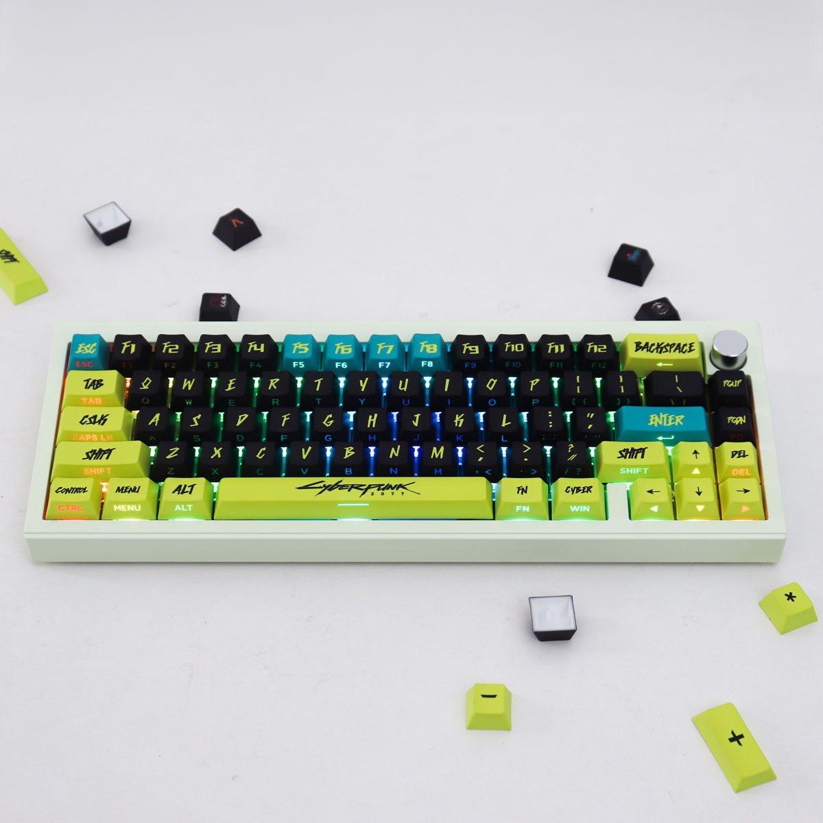 Cyberpunk Side Backlit Cherry PBT Keycap Set – 129 Keys