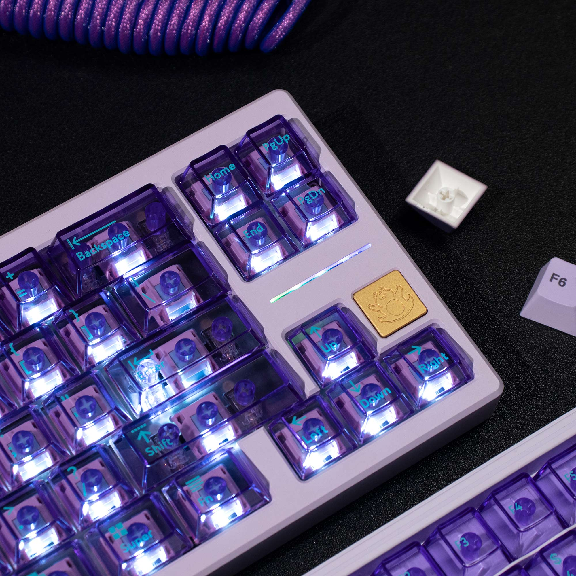 Lilac Gradient PBT/PC Keycaps – Cherry Profile (207 Keys)