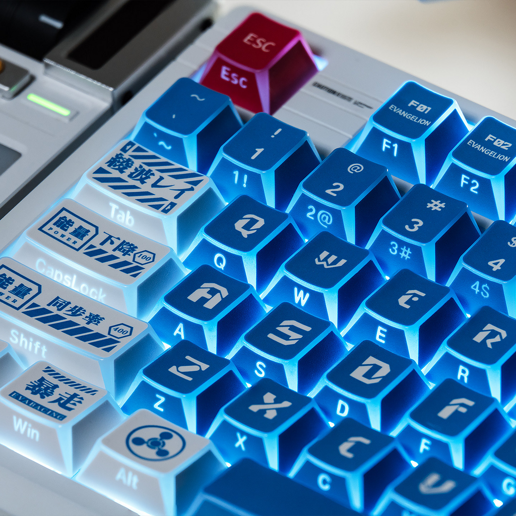Blue Lilith Cherry PBT Keycap Set – 131 Keys + 46 PC Keys