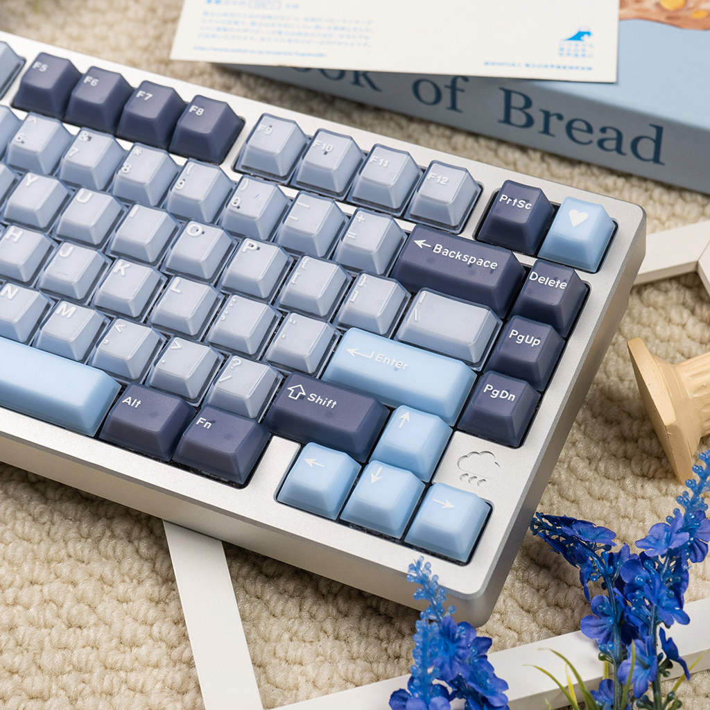 Blue Coconut Bubble Cherry PBT PC Keycap Set – 164 Keys