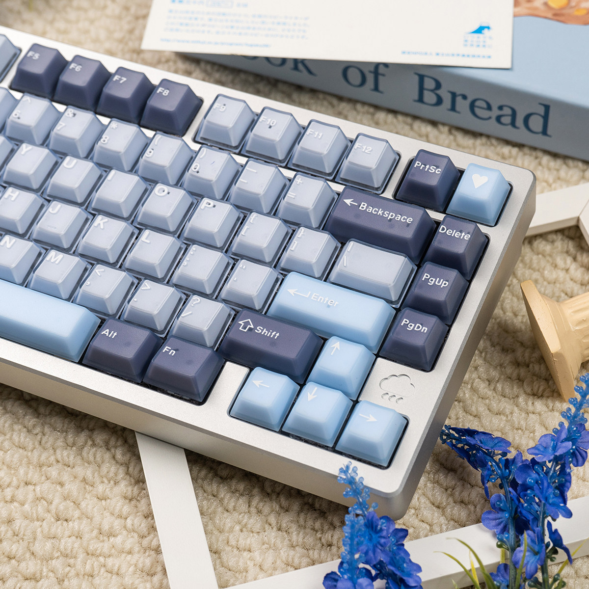 Blue Coconut Bubble Cherry PBT PC Keycap Set – 164 Keys