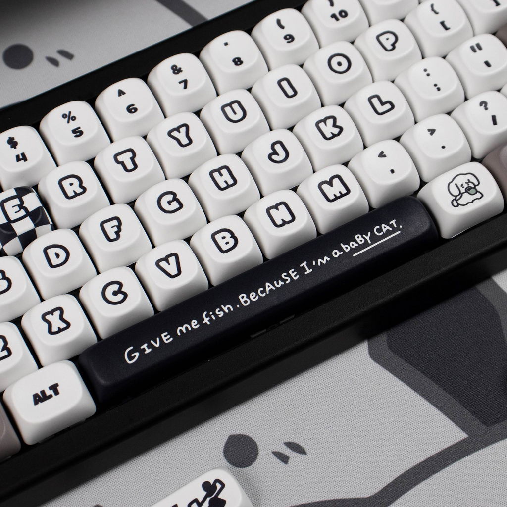 Cat & Dog MOA PBT Keycaps – Dye-Sub (131 Keys)