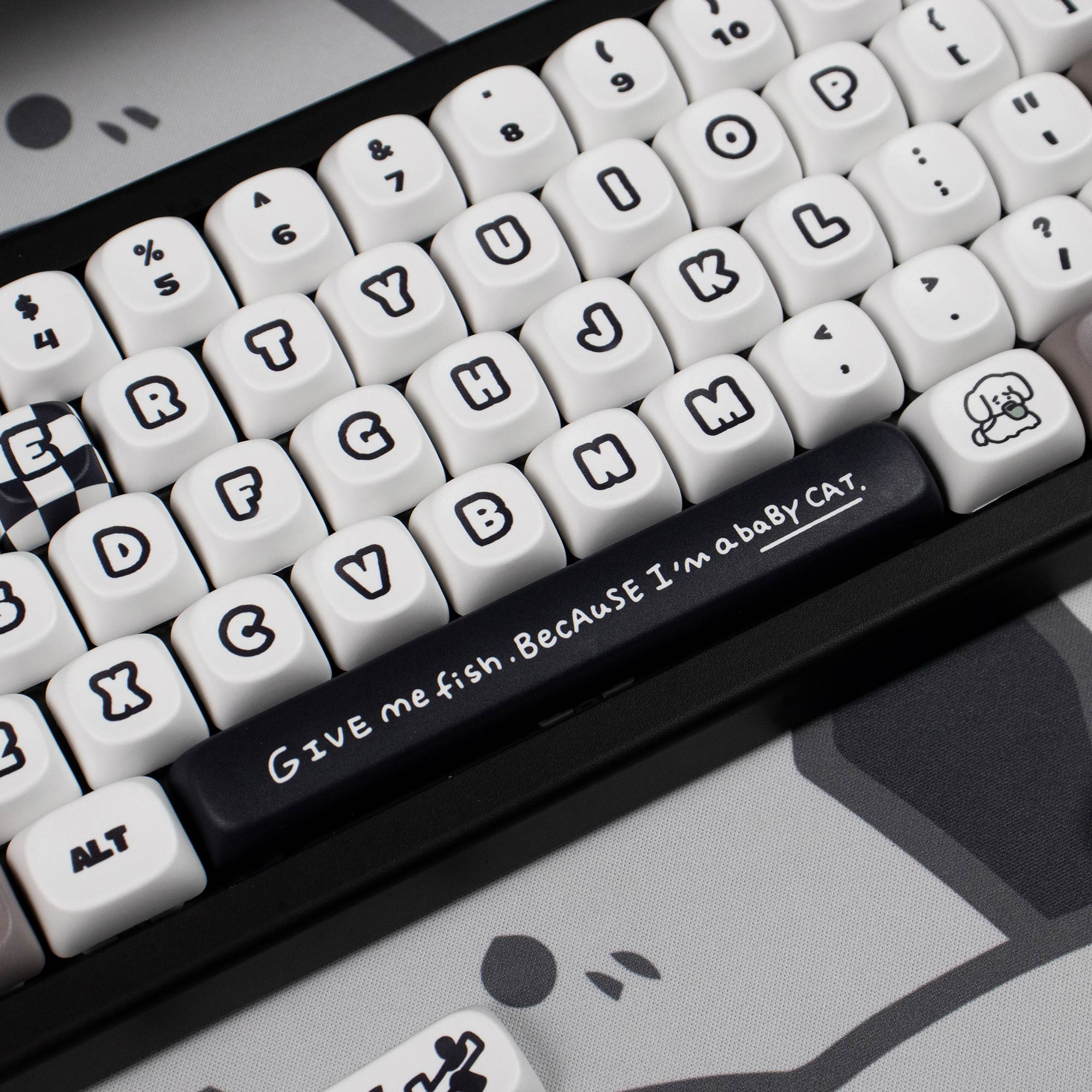 Cat & Dog MOA PBT Keycaps – Dye-Sub (131 Keys)