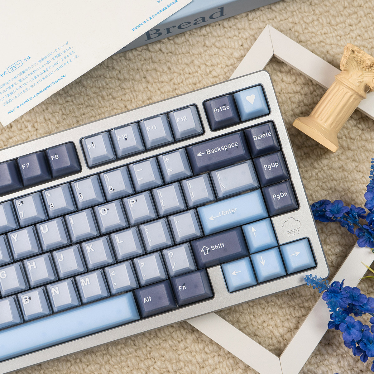 Blue Coconut Bubble Cherry PBT PC Keycap Set – 164 Keys