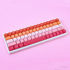 Minimalist Sunset Gradient PBT Keycap Set — 132-Key MOA Profile, Five-Sided Dye-Sub