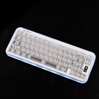White Foggy Transparent Keycap Set – Cherry Profile PC 122 Keys