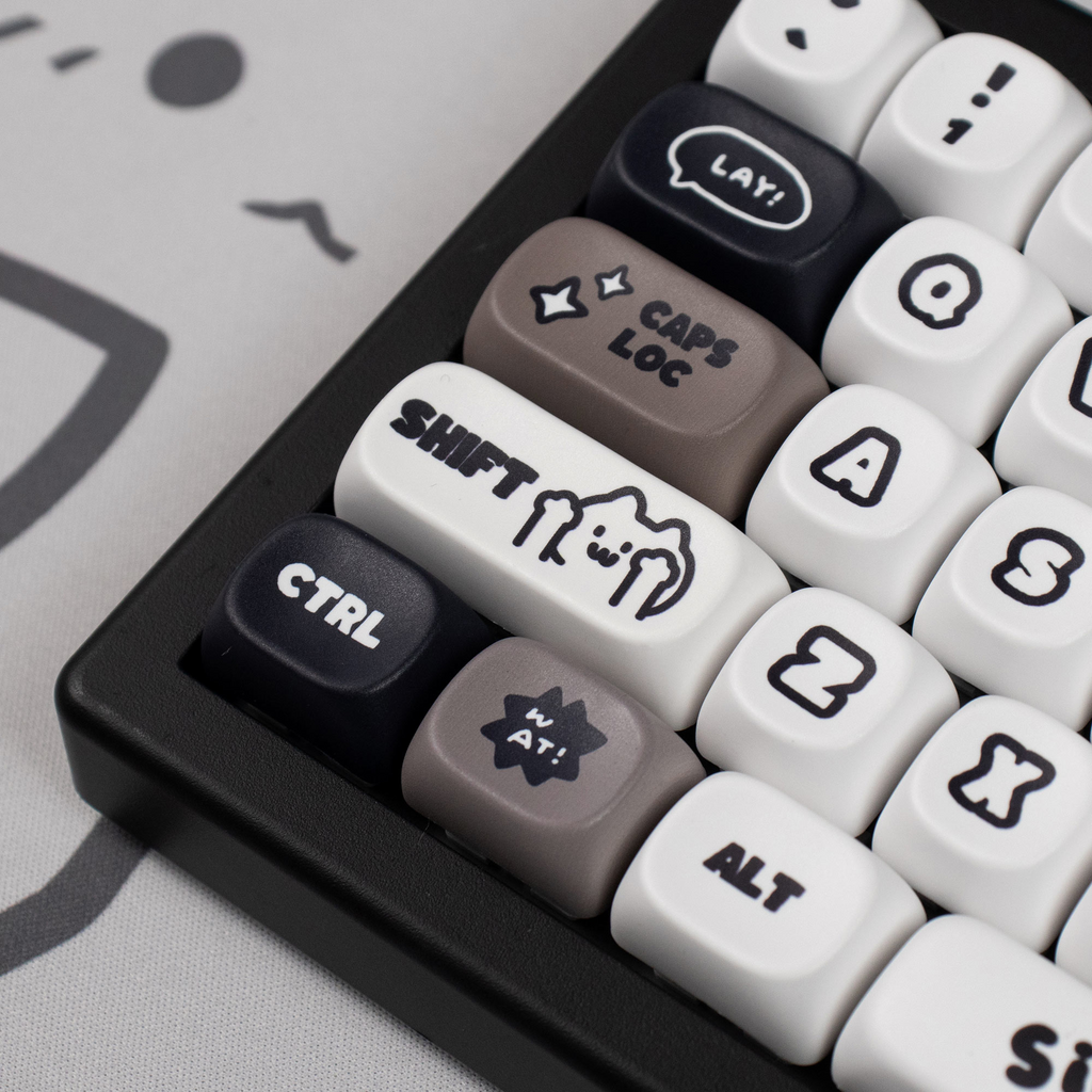 Cat & Dog MOA PBT Keycaps – Dye-Sub (131 Keys)