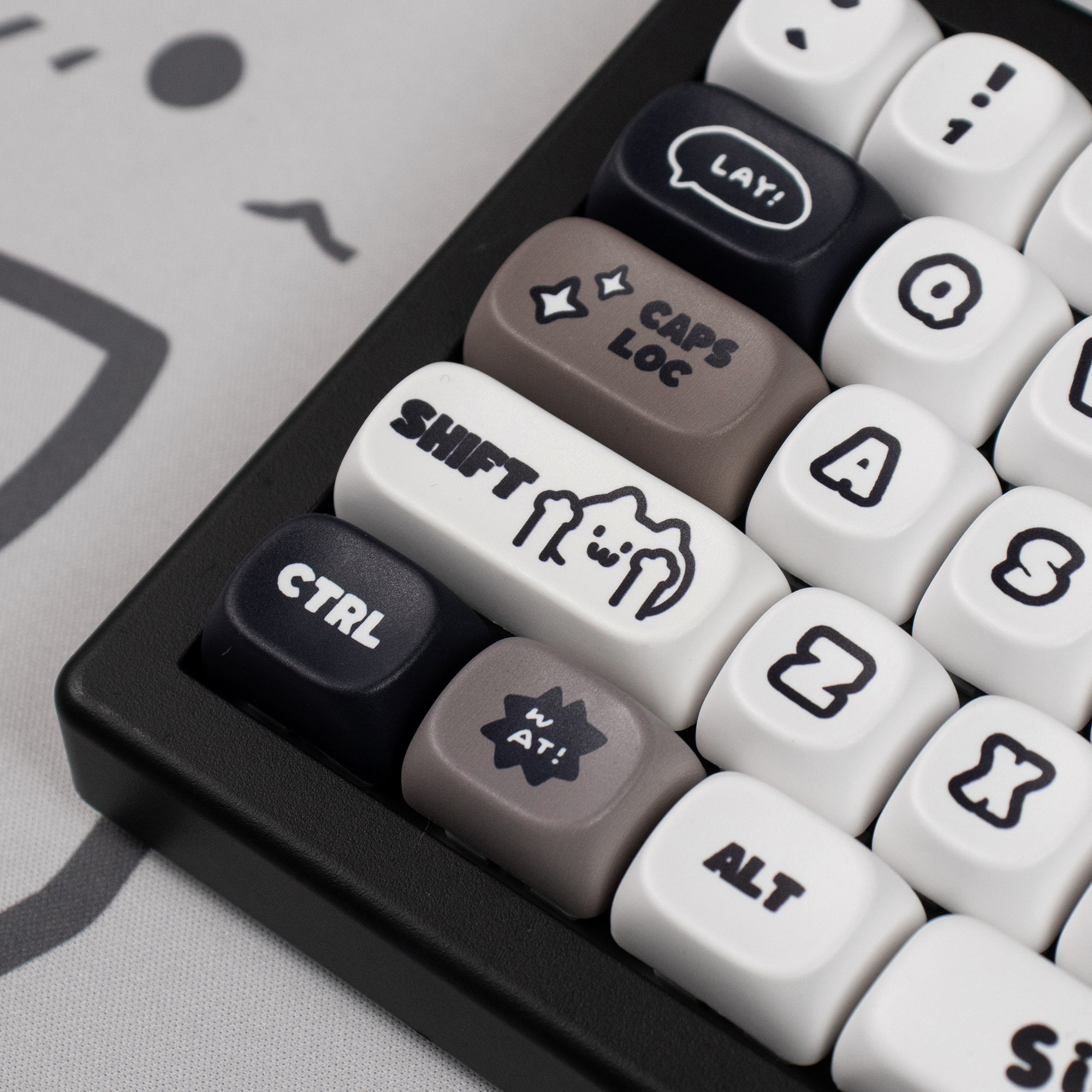 Cat & Dog MOA PBT Keycaps – Dye-Sub (131 Keys)