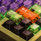 EVA Purple Unit-01 Matte PC Keycaps – UV-Reflective, Cherry Profile