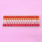 Minimalist Sunset Gradient PBT Keycap Set — 132-Key MOA Profile, Five-Sided Dye-Sub
