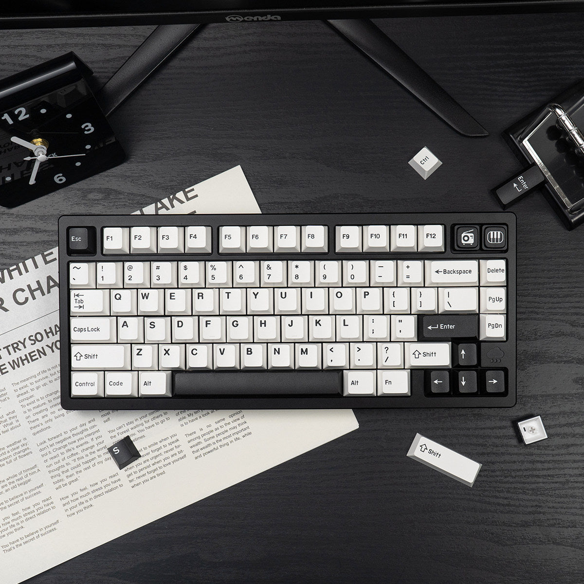 BOW Minimalist Double-Shot PBT Keycap Set — 180 Keys, Cherry Profile
