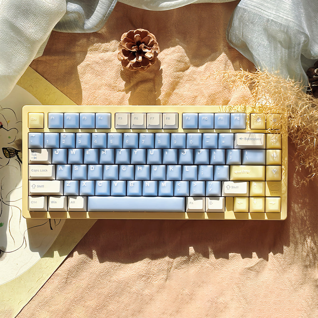 Sea Salt Soda Semi-Transparent Keycap Set — 164 Keys, Cherry Height, PBT+PC
