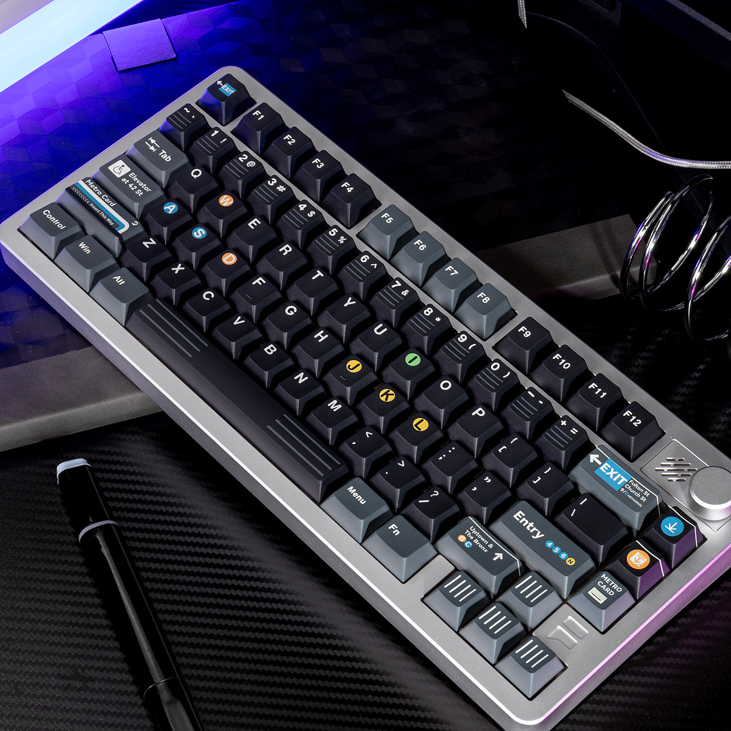 New York Subway Cherry PBT Keycap Set – 136 Keys