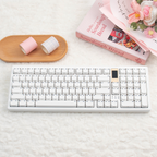 MAO Minimalist White Cherry PBT Keycap Set – 113 Keys
