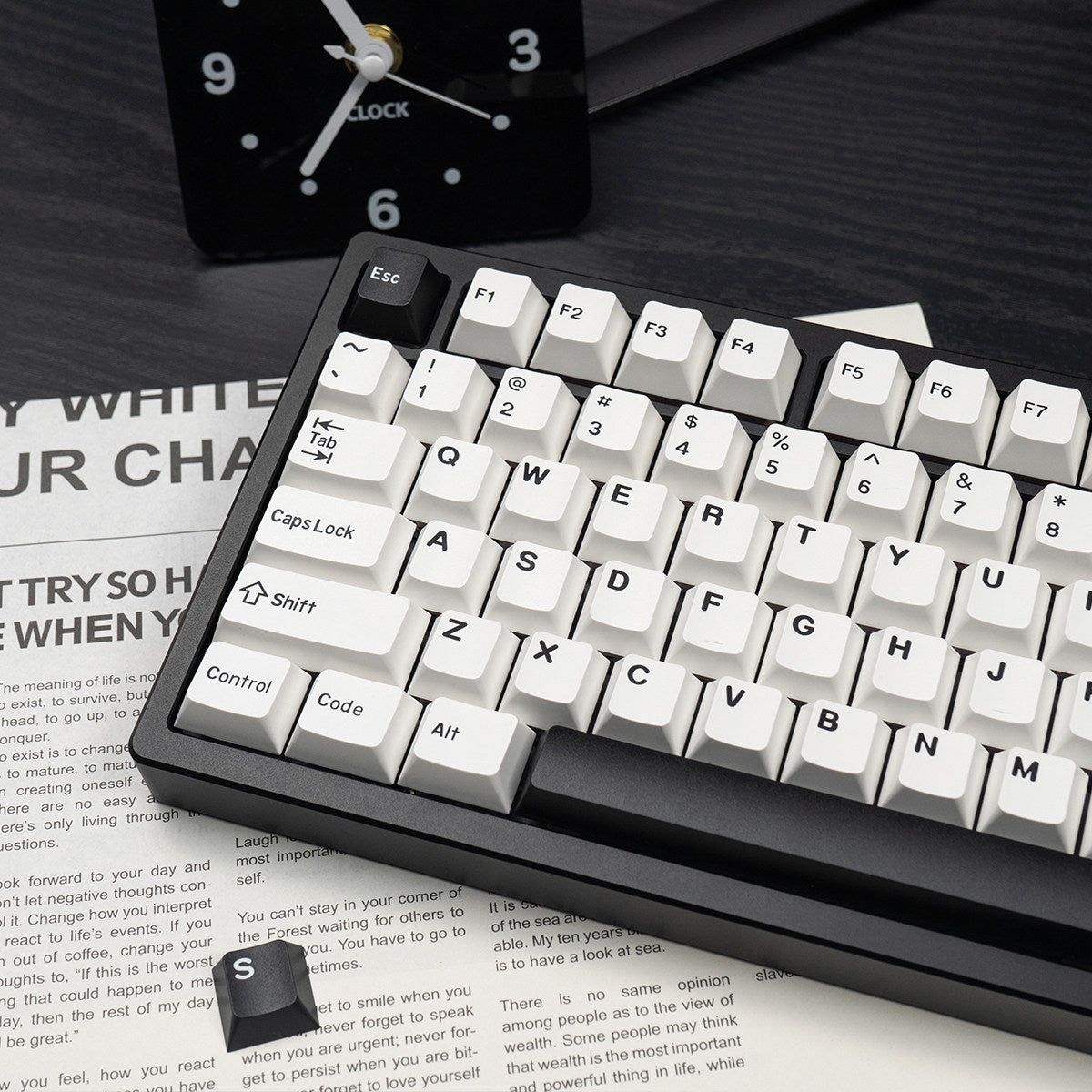 BOW Minimalist Double-Shot PBT Keycap Set — 180 Keys, Cherry Profile