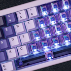 Lilac Gradient PBT/PC Keycaps – Cherry Profile (207 Keys)