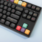 Mood Monsters Black PBT Keycap Set — 130-Key MOA Profile, Five-Sided Dye-Sub