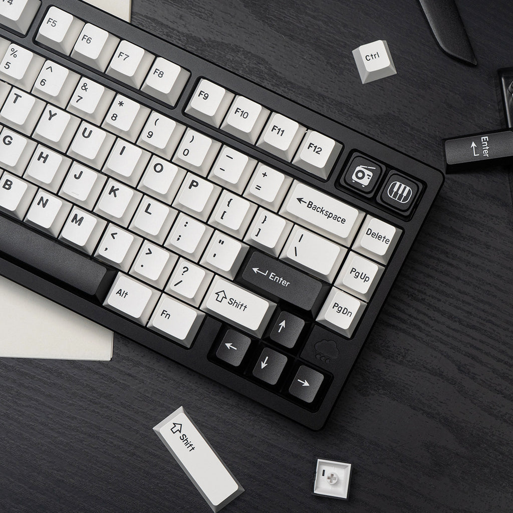 BOW Minimalist Double-Shot PBT Keycap Set — 180 Keys, Cherry Profile