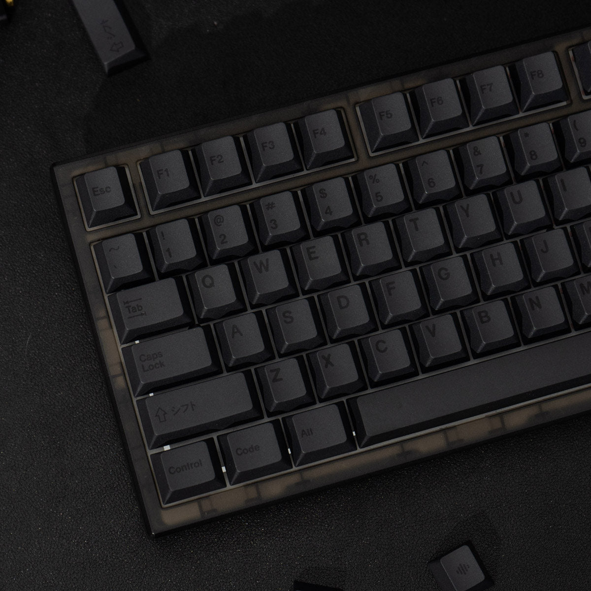 PBT Keycaps Black Dye-Sub — Carbon Black Complete Set, 143 Keys
