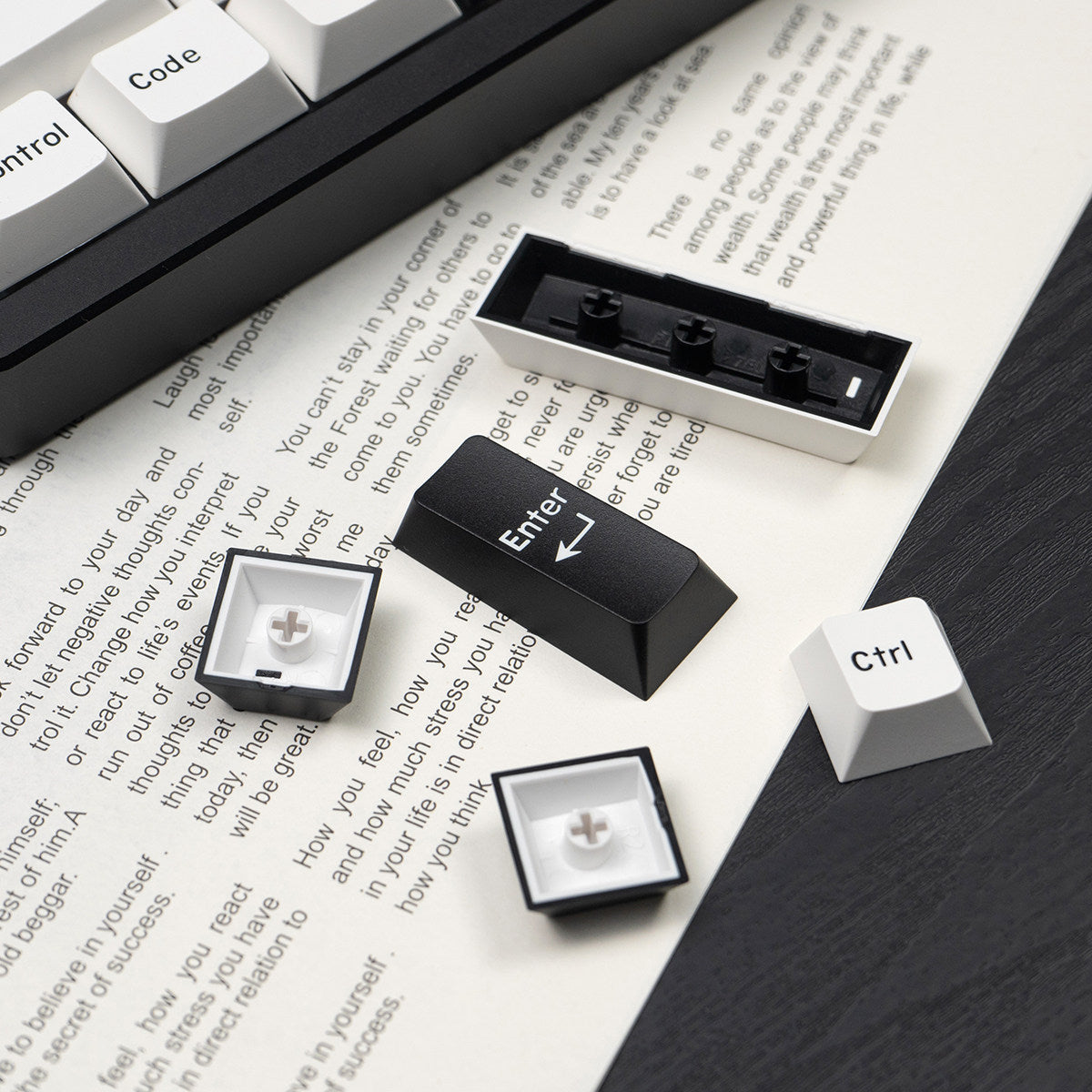 BOW Minimalist Double-Shot PBT Keycap Set — 180 Keys, Cherry Profile
