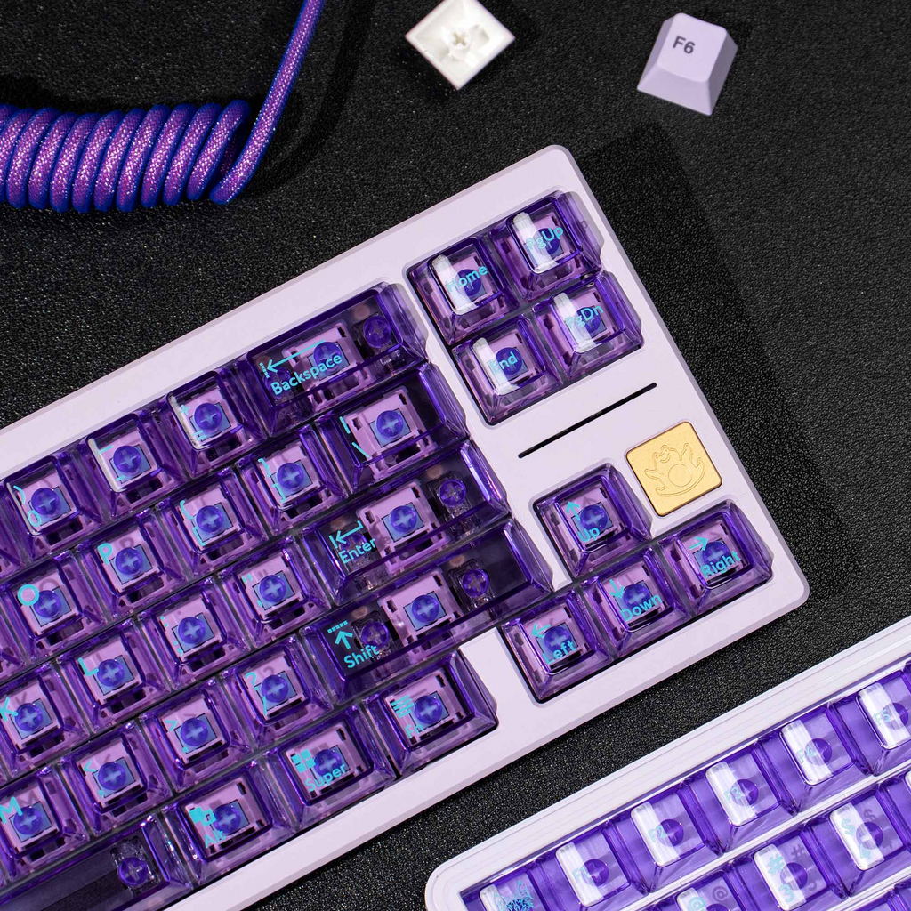 Lilac Gradient PBT/PC Keycaps – Cherry Profile (207 Keys)