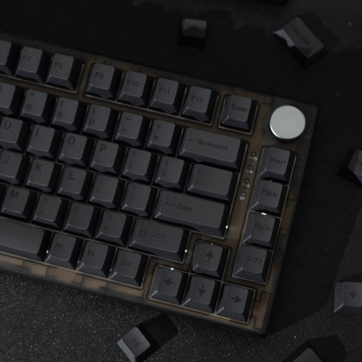 PBT Keycaps Black Dye-Sub — Carbon Black Complete Set, 143 Keys