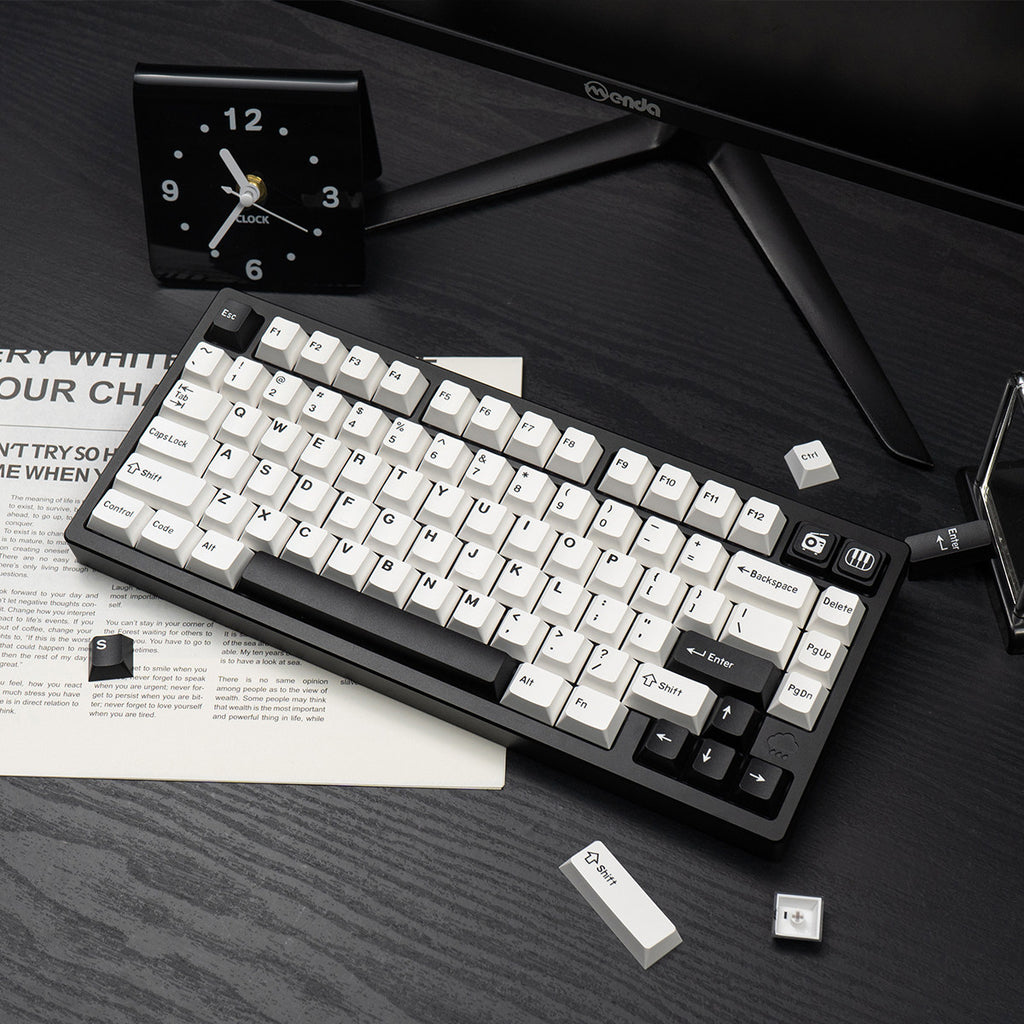 BOW Minimalist Double-Shot PBT Keycap Set — 180 Keys, Cherry Profile