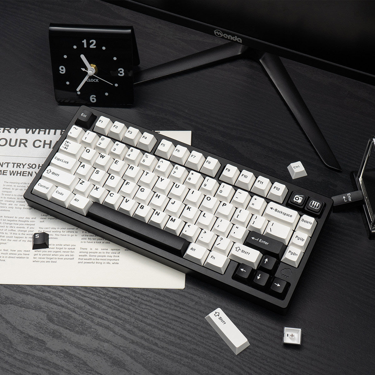 BOW Minimalist Double-Shot PBT Keycap Set — 180 Keys, Cherry Profile