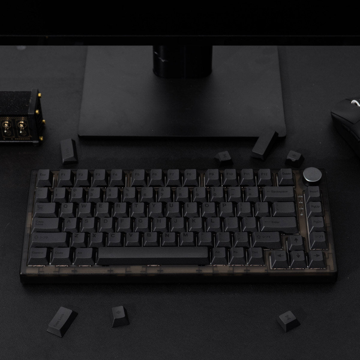 PBT Keycaps Black Dye-Sub — Carbon Black Complete Set, 143 Keys