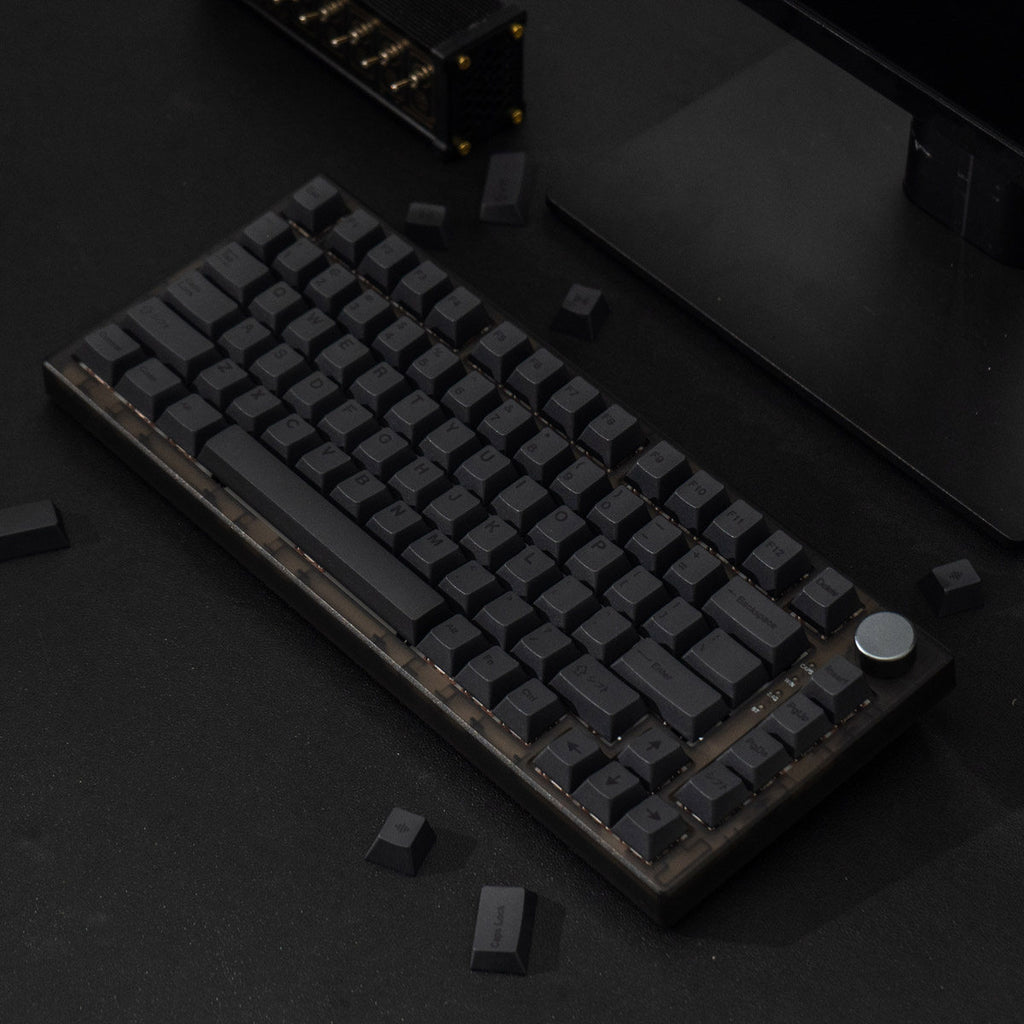 PBT Keycaps Black Dye-Sub — Carbon Black Complete Set, 143 Keys