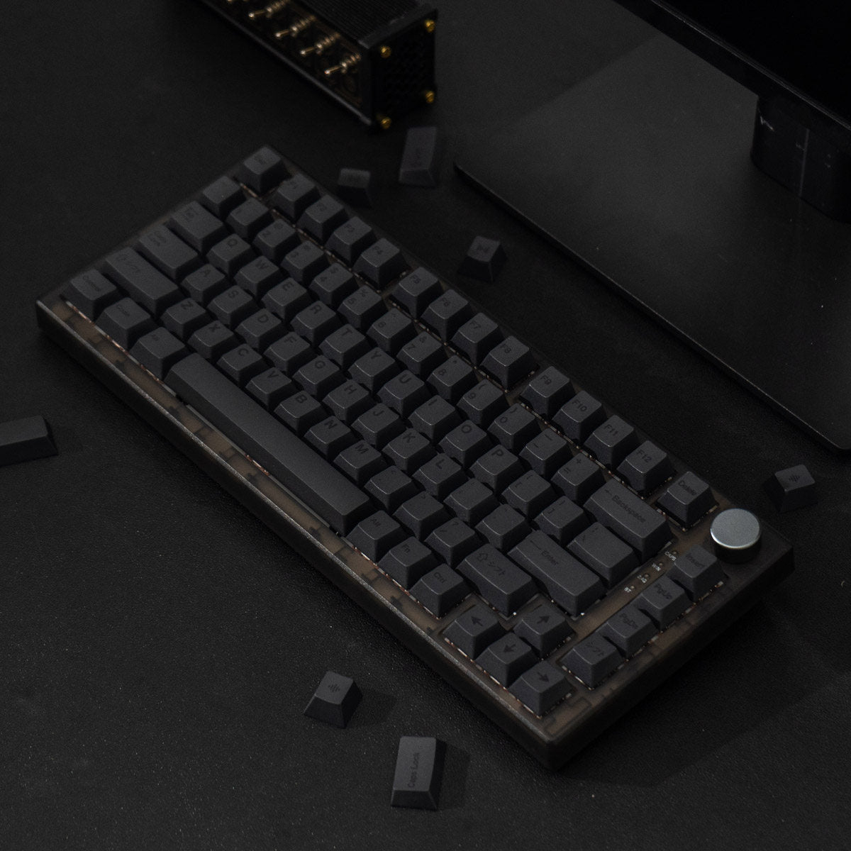PBT Keycaps Black Dye-Sub — Carbon Black Complete Set, 143 Keys