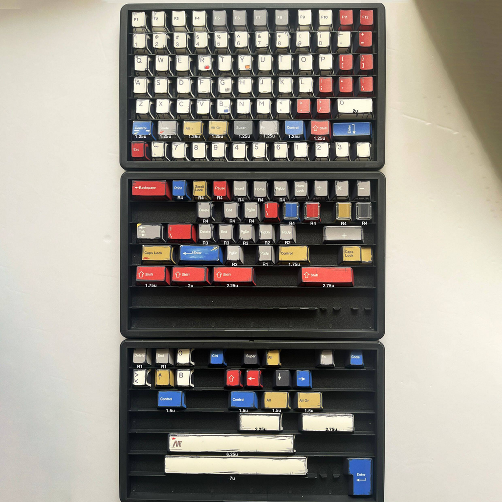 Comic Mixed Light Manga Style Cherry PBT Keycap Set – 141 Keys