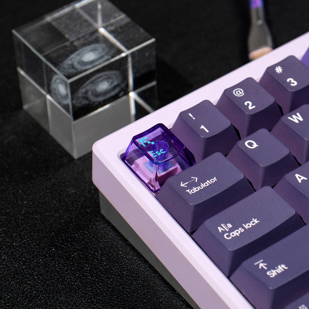 Lilac Gradient PBT/PC Keycaps – Cherry Profile (207 Keys)