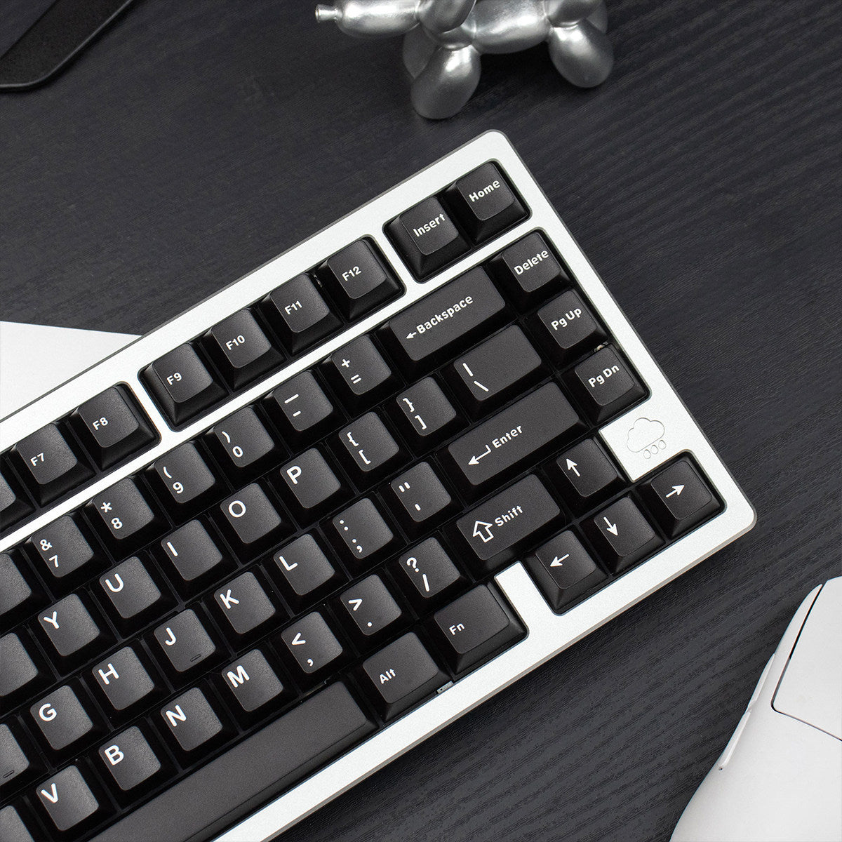 Translucent Keycaps Double-Shot — Black ABS Set, 114 Keys