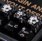 Sakura Spring Keycaps – 122-Key PBT Dye-Sublimated Set with Metallic Finish, Cherry Profile