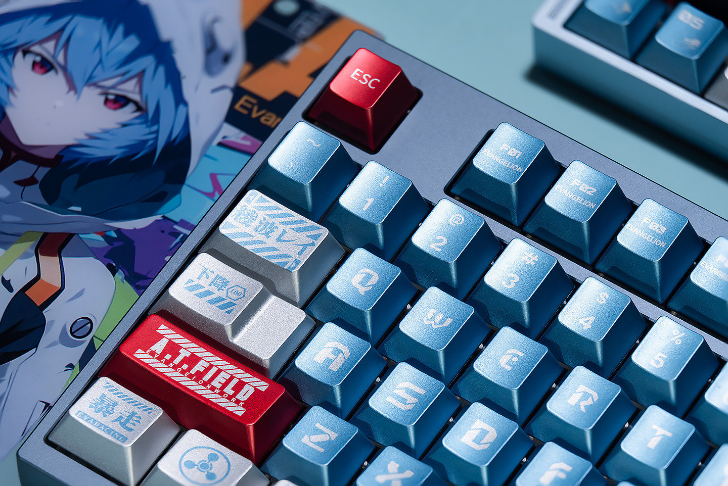 EVA UNIT-08 Cherry Metallic PBT Keycap Set – 122 Keys