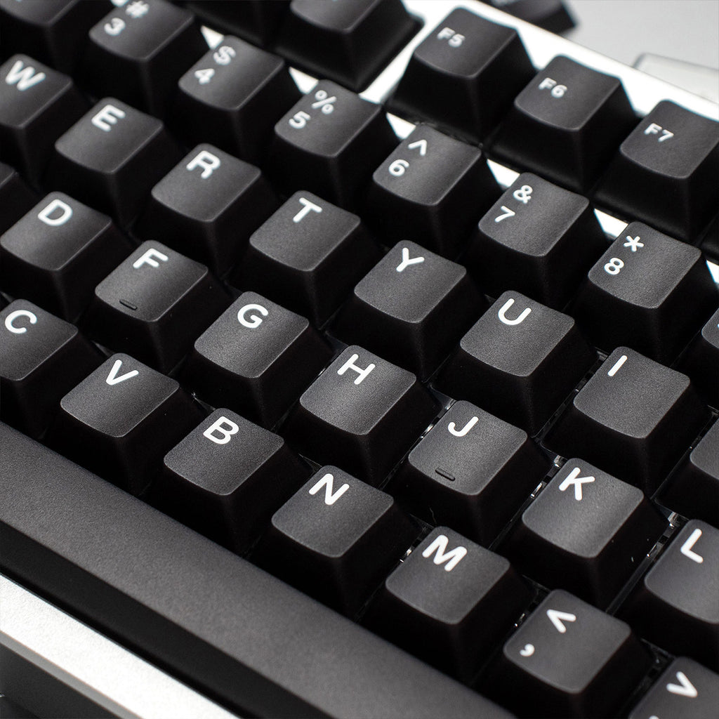 Translucent Keycaps Double-Shot — Black ABS Set, 114 Keys