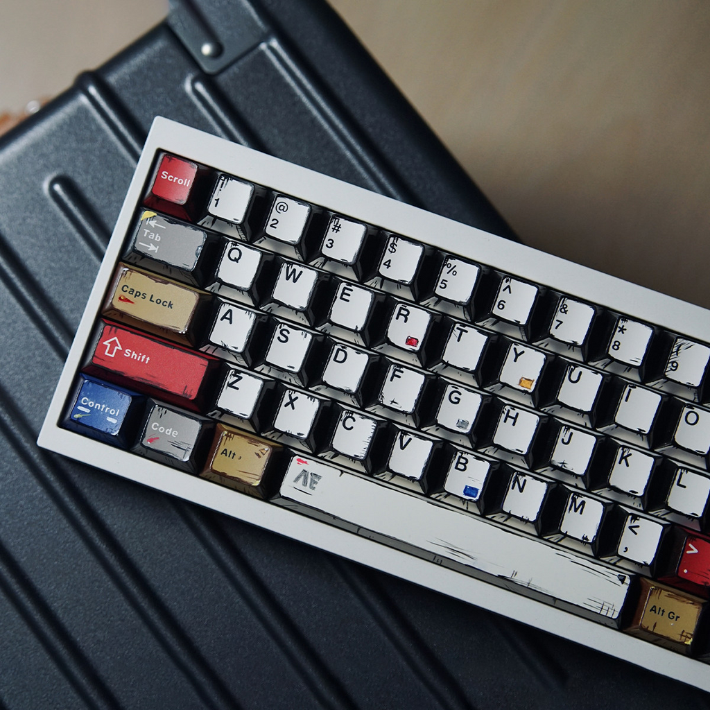 Comic Mixed Light Manga Style Cherry PBT Keycap Set – 141 Keys
