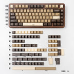 Coconut Latte Semi-Transparent Keycap Set — 164 Keys, Cherry Height, PBT+PC