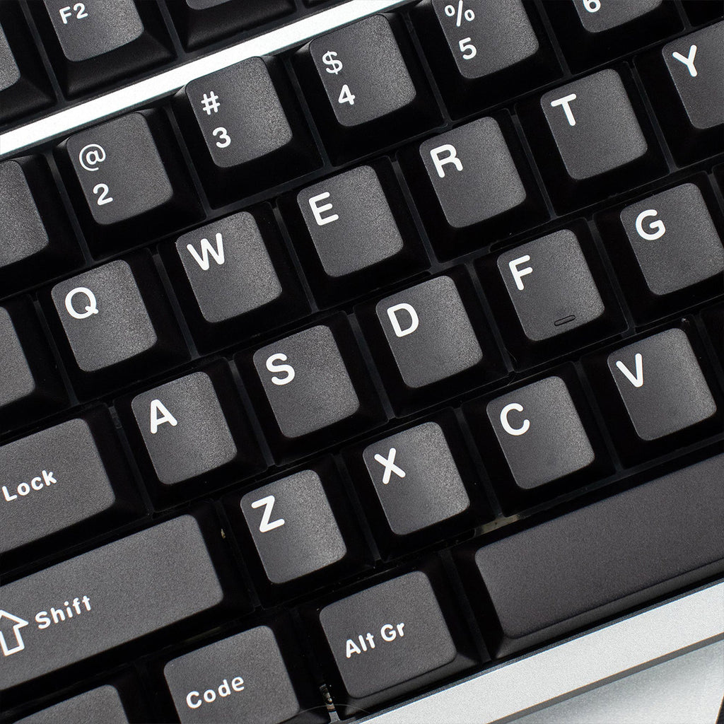 Translucent Keycaps Double-Shot — Black ABS Set, 114 Keys