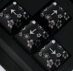 Sakura Spring Keycaps – 122-Key PBT Dye-Sublimated Set with Metallic Finish, Cherry Profile