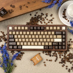 Coconut Latte Semi-Transparent Keycap Set — 164 Keys, Cherry Height, PBT+PC