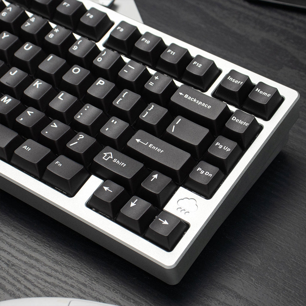 Translucent Keycaps Double-Shot — Black ABS Set, 114 Keys