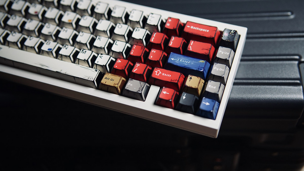 Comic Mixed Light Manga Style Cherry PBT Keycap Set – 141 Keys